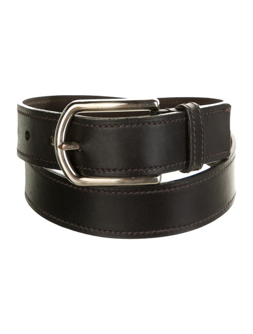 Prada Leather Buckle Belt Black