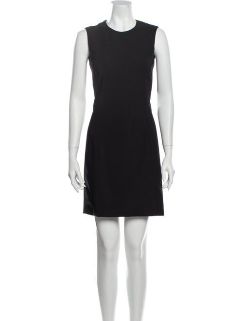 Prada Crew Neck Mini Dress Black