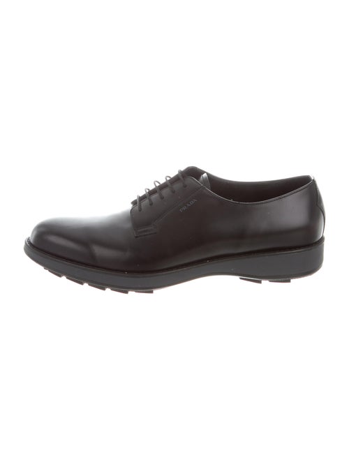 Prada Leather Derby Shoes Black