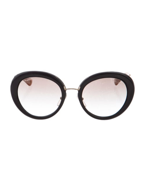 Prada Round Metal Sunglasses Gold