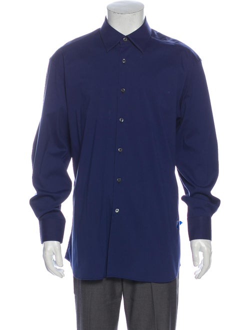 Prada Long Sleeve Dress Shirt Blue