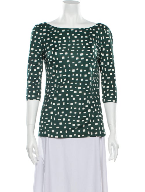 Prada 2013 Silk Blouse Green