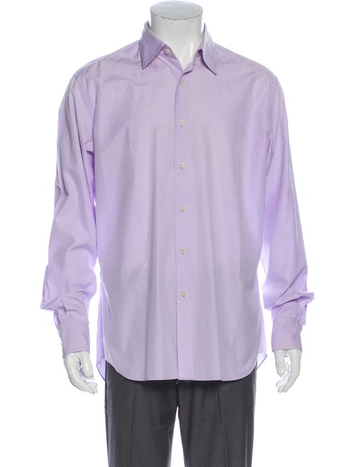 Prada Long Sleeve Dress Shirt Purple