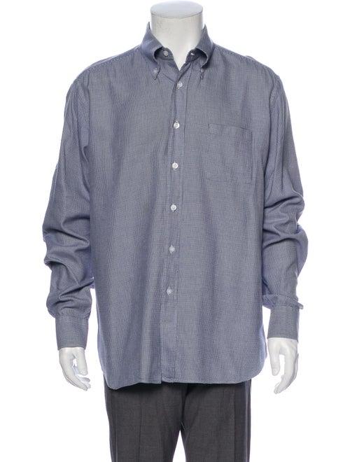 Prada Long Sleeve Dress Shirt Blue