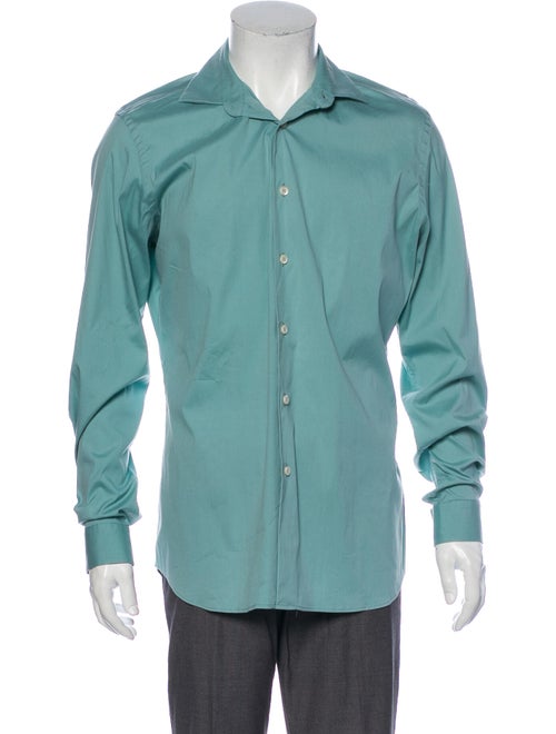 Prada Long Sleeve Dress Shirt Green
