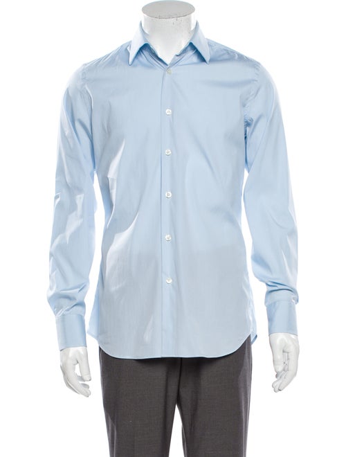 Prada Long Sleeve Dress Shirt Blue