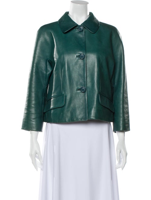 Prada 2015 Biker Jacket Green