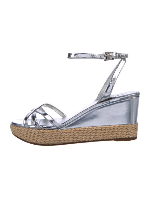 Prada Patent Leather Espadrilles Metallic