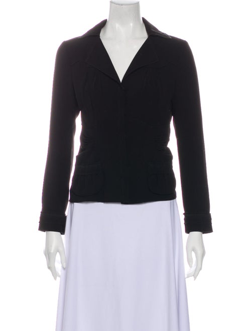 Prada Long Sleeve Button-Up Top Black