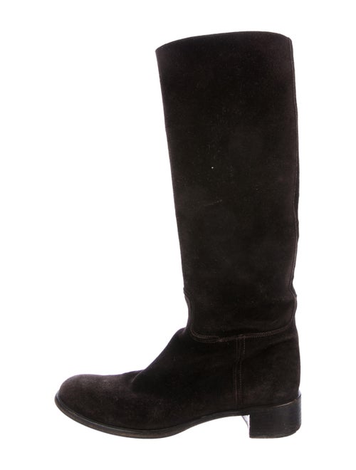 Prada Suede Knee-High Boots