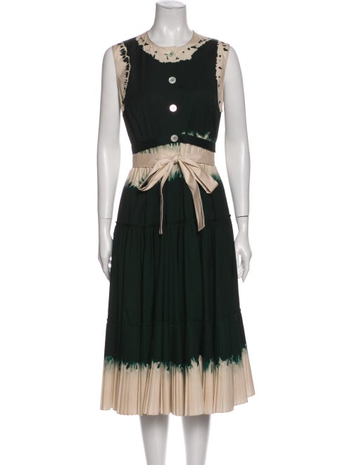Prada 2020 Midi Length Dress Green