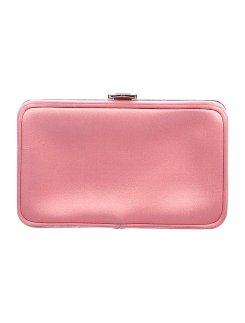 Prada Raso Box Clutch silver