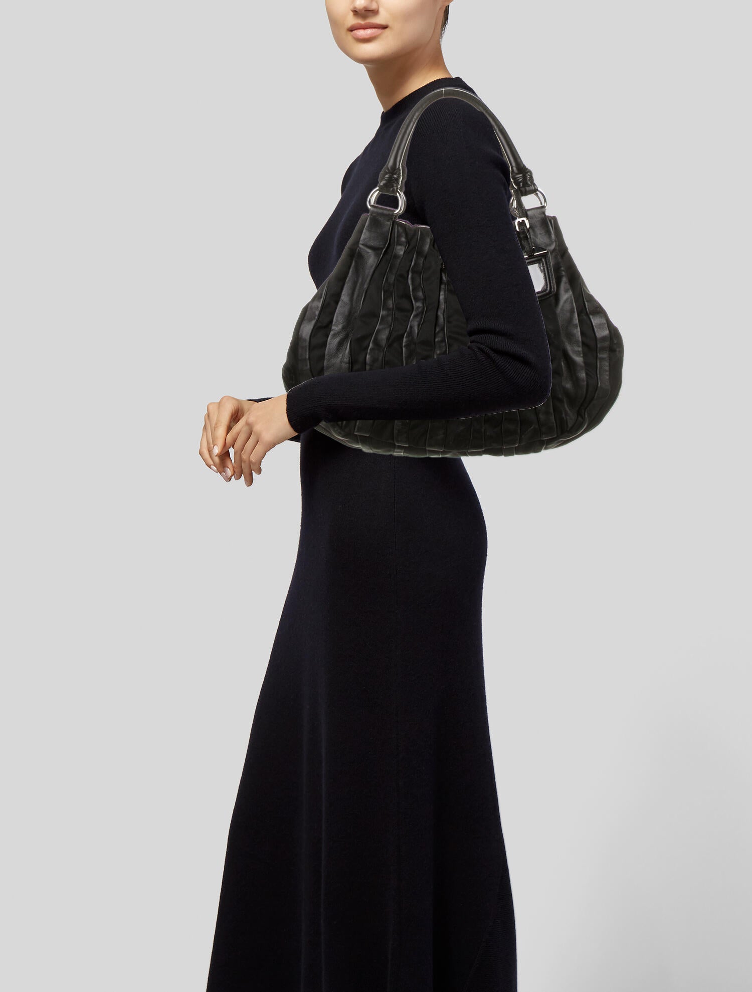 Prada Nappa & Tessuto Waves Hobo