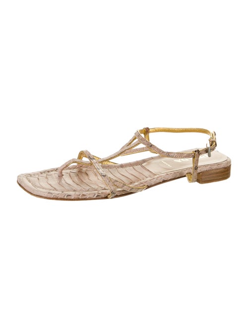 Prada Snakeskin Animal Print Sandals