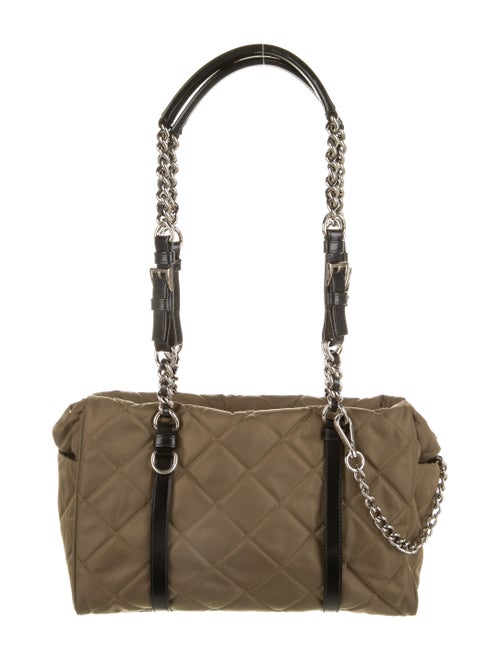 Prada Quilted Nylon Shoulder Bag Brown