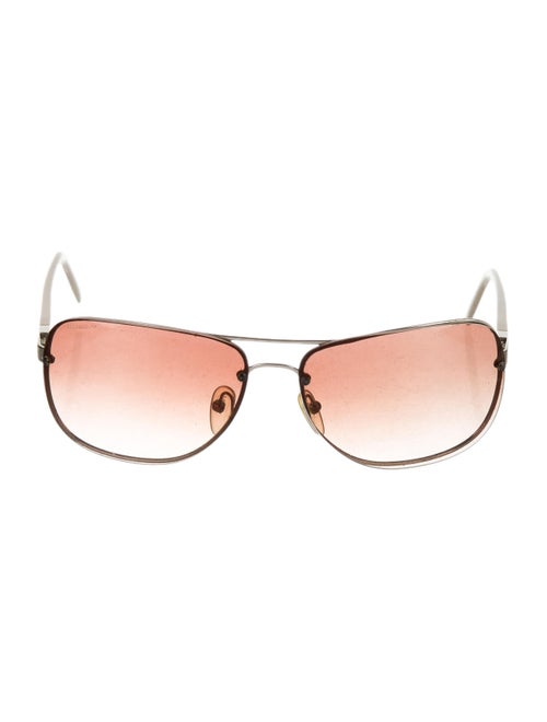 Prada Rimless Square Sunglasses Silver