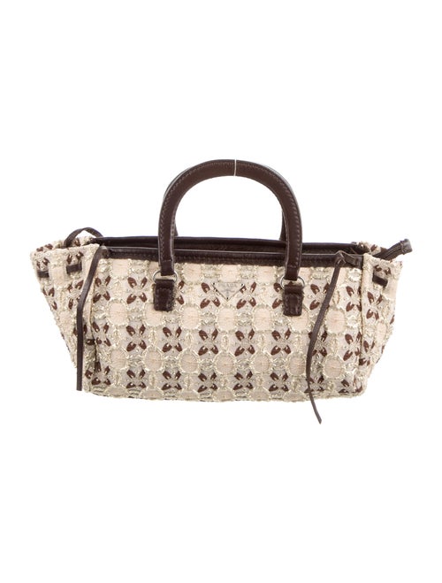 Prada Jacquard Mini Handle Bag