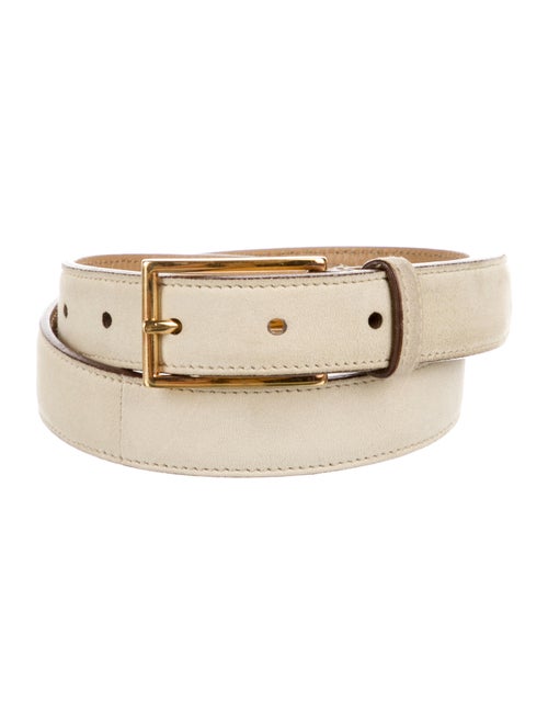 Prada Vintage Leather Belt Gold