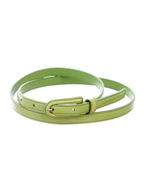 Prada Patent Leather Belt Green