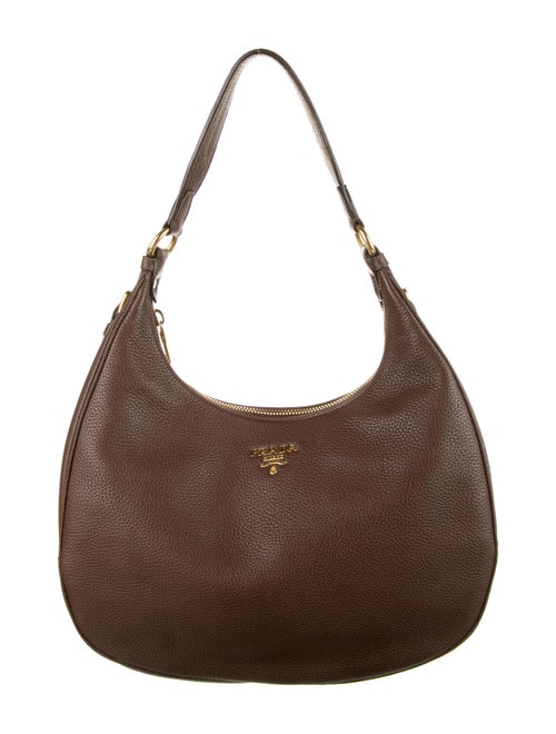 Prada Vitello Daino Hobo Brown