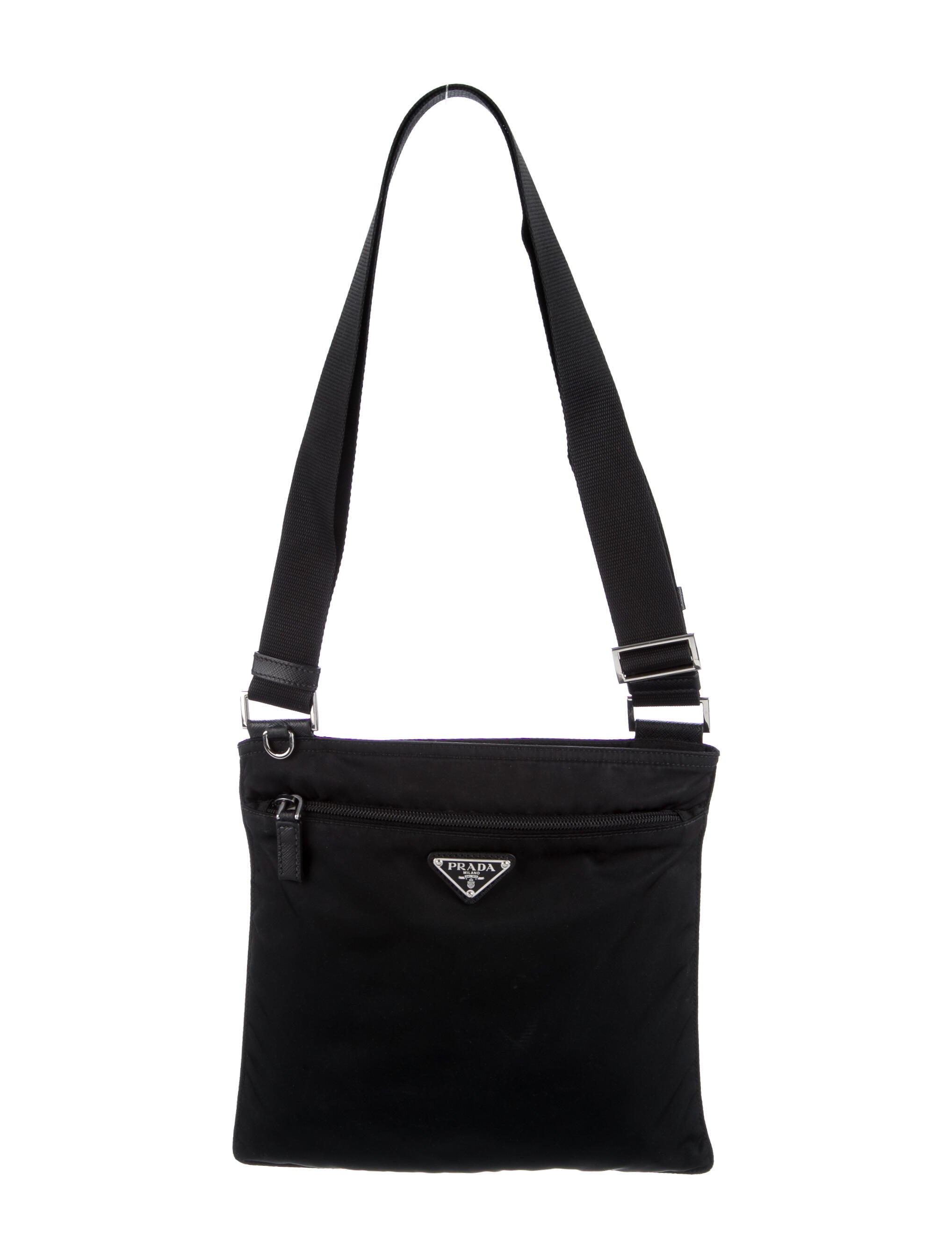 prada messenger bag leather