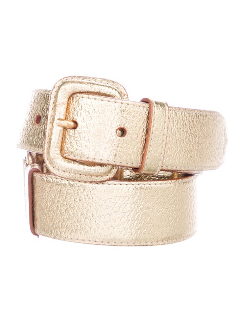 Prada Leather Belt Gold