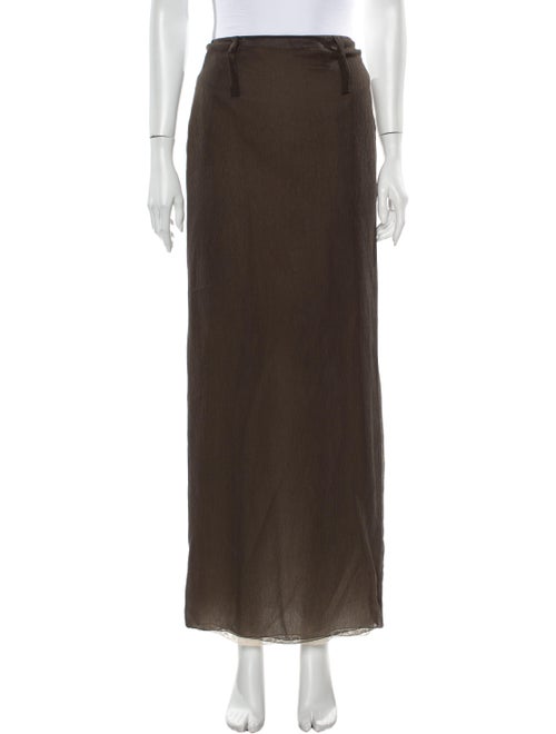 Prada Silk Long Skirt w/ Tags Brown