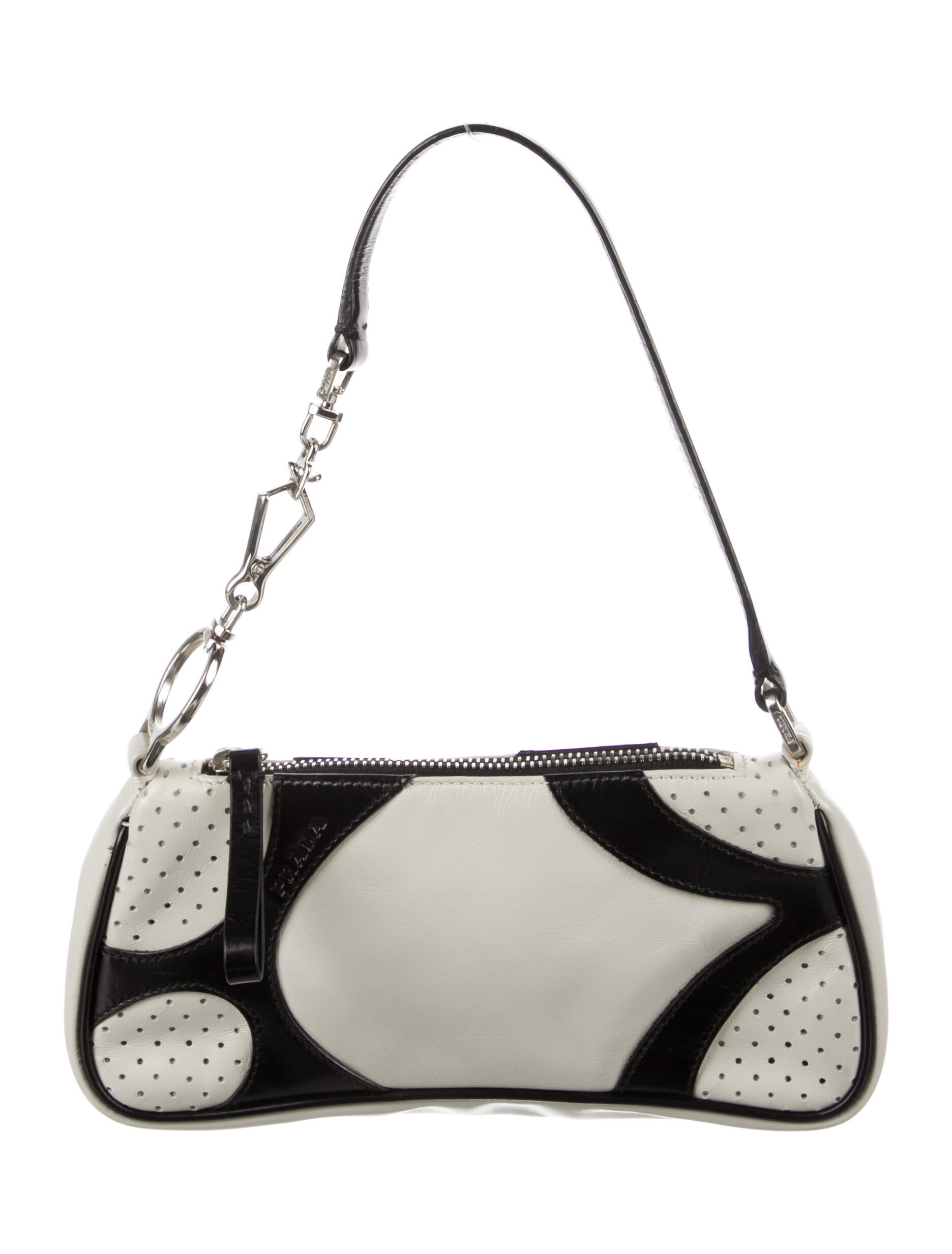 Prada Mini Vitello Drive Shoulder Bag - White Mini Bags