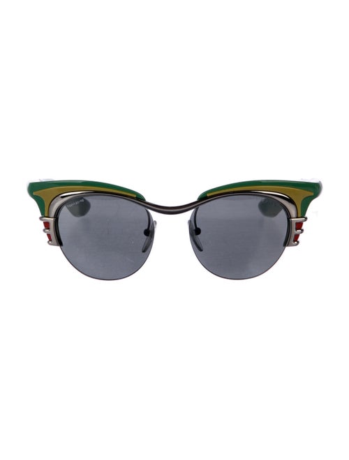 Prada Cat-Eye Mirrored Sunglasses Green
