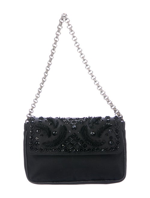 Prada Embellished Tessuto Mini Bag Nero