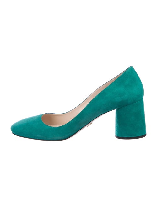 Prada Suede Pumps Green