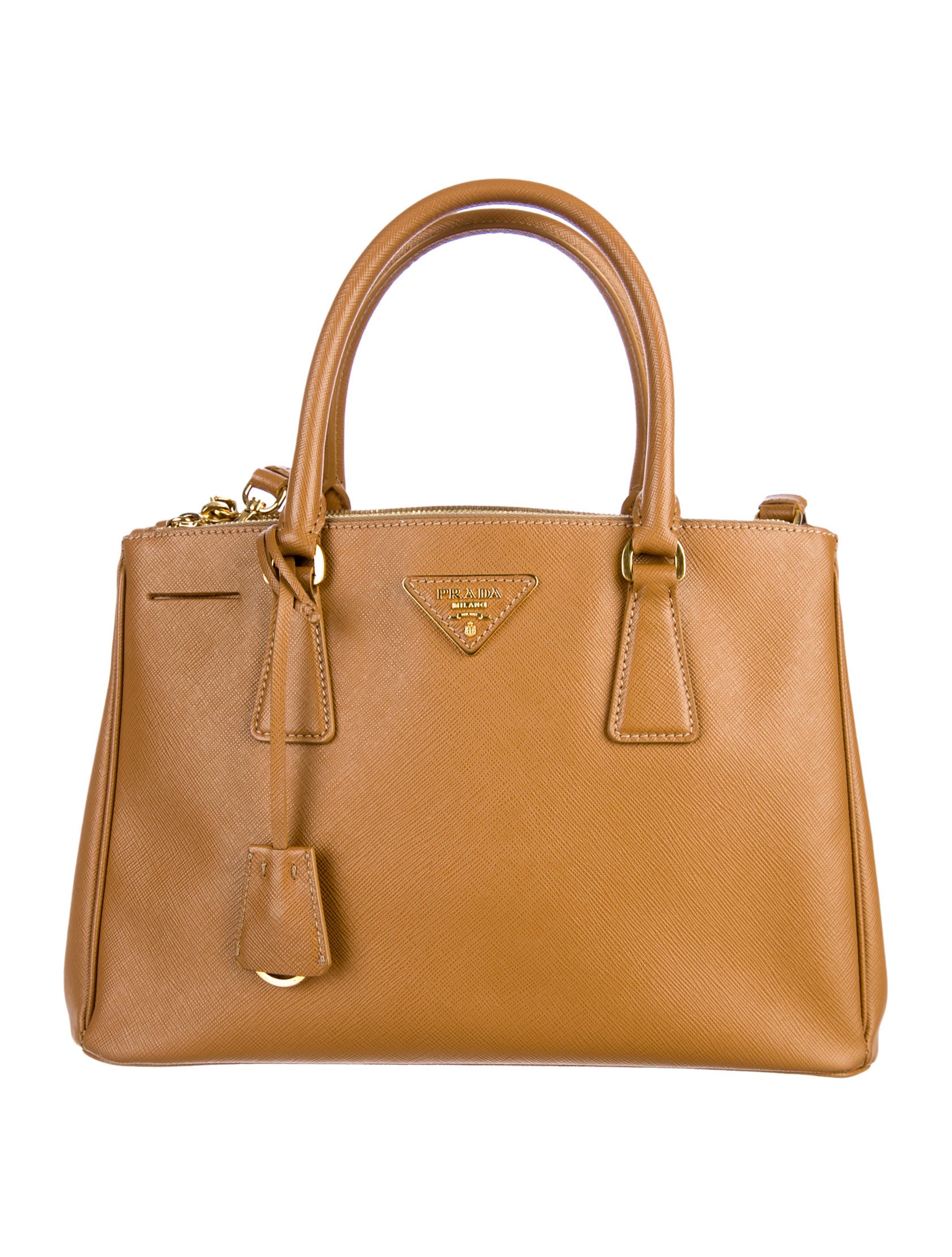Prada Saffiano Lux Small Double Zip Tote