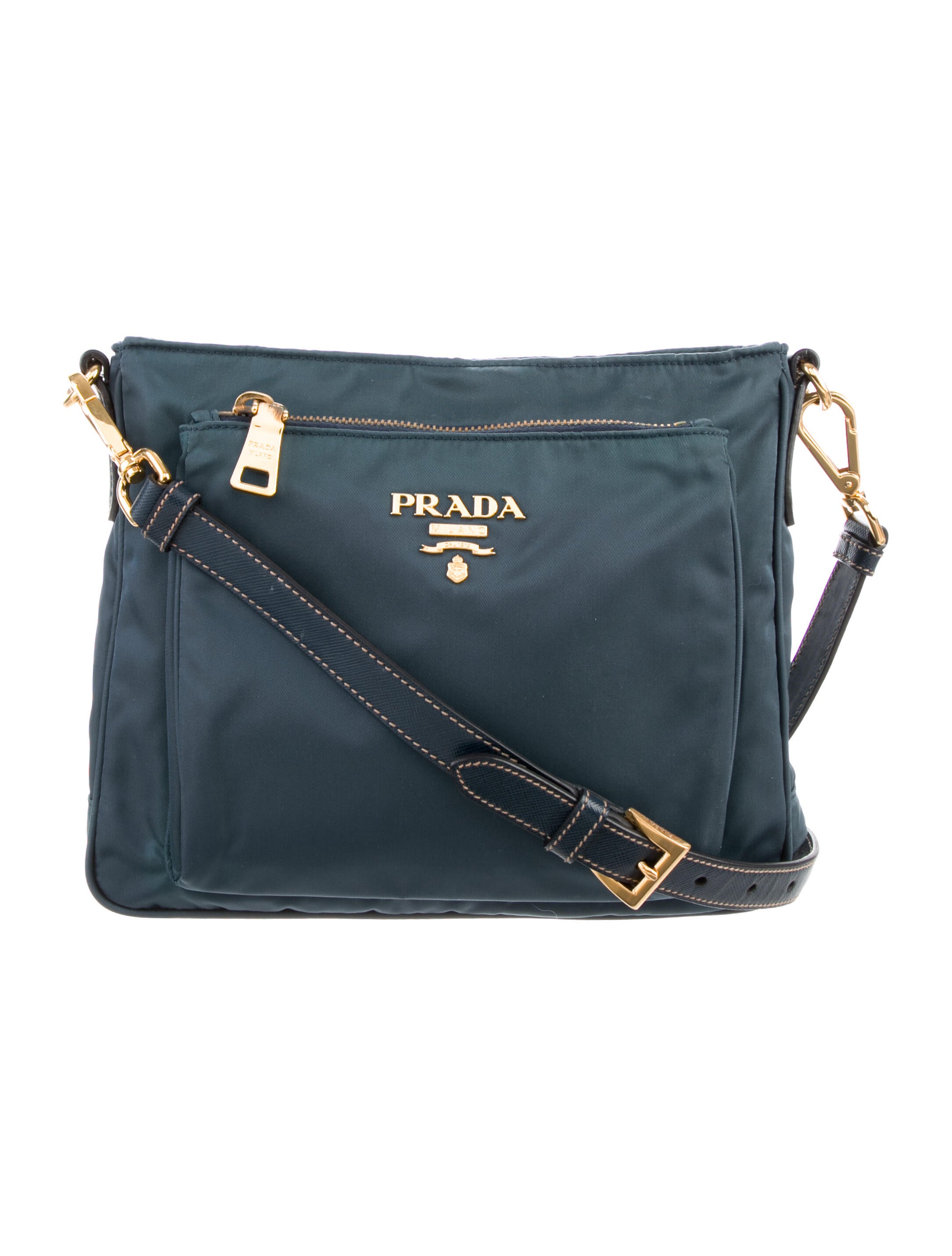 prada crossbody tessuto saffiano nero bag