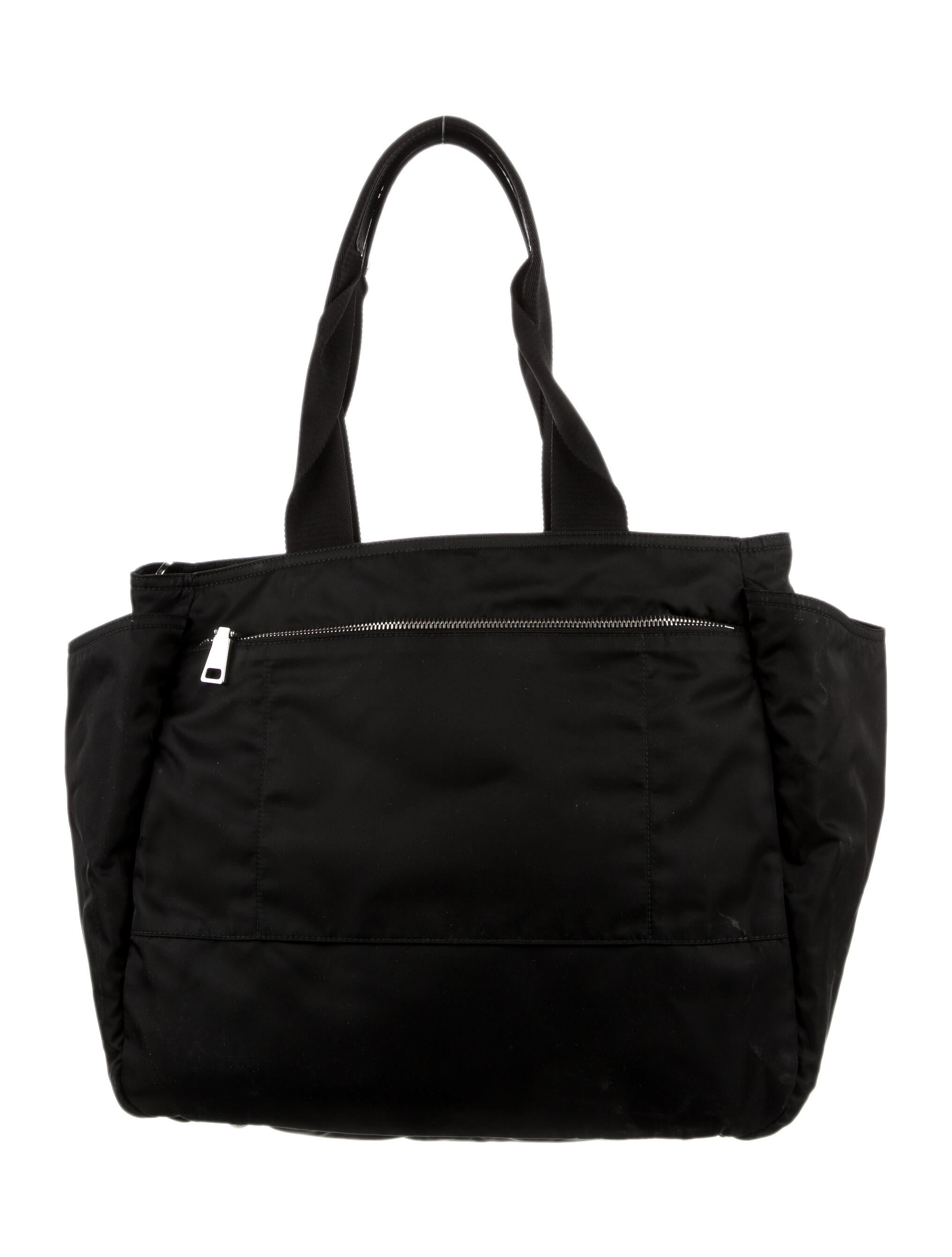 Prada Tessuto Diaper Bag - Black - PRA512973 | The RealReal