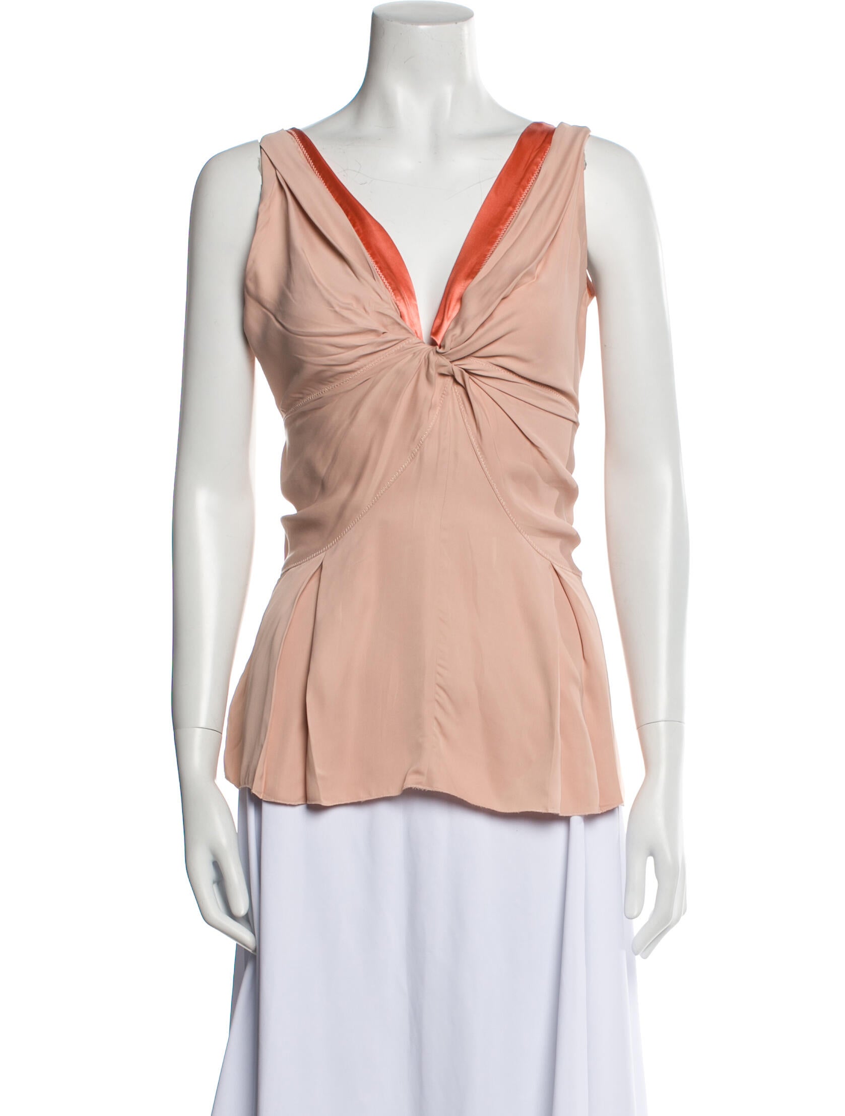 Prada Plunge Neckline Sleeveless Top w/ Tags