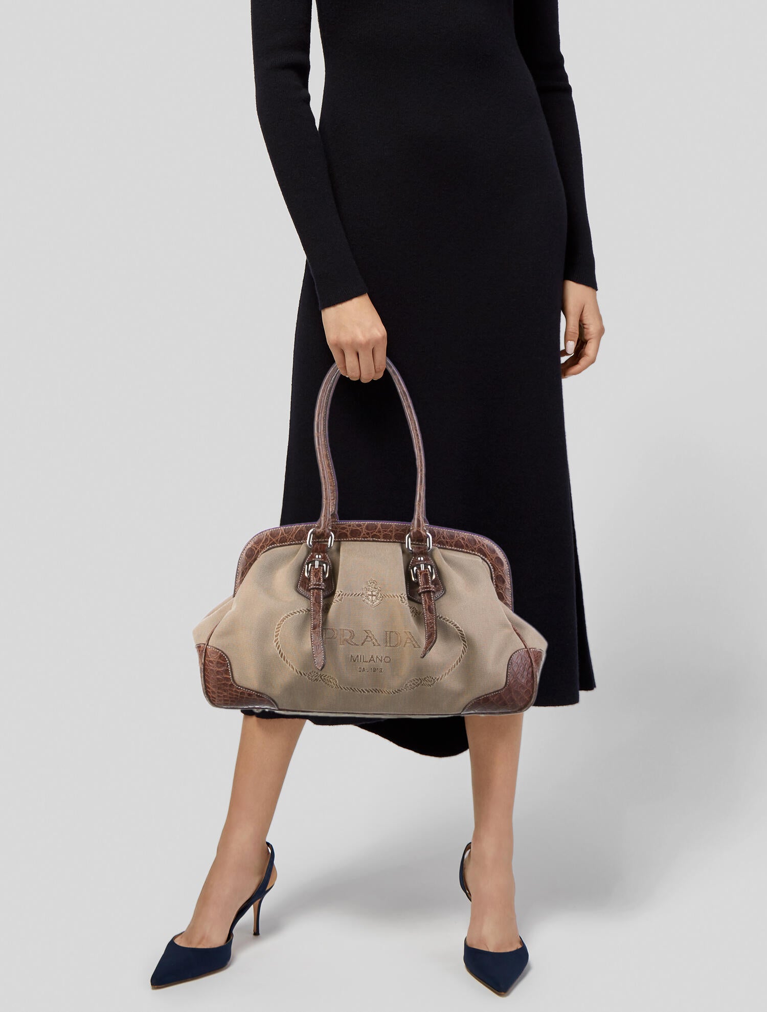 正規品PRADA CANAPA con Biouカーキカナパレアスタッズ Shopbop Archive Prada Canapa Tote Bag, Canvas | Shopbop