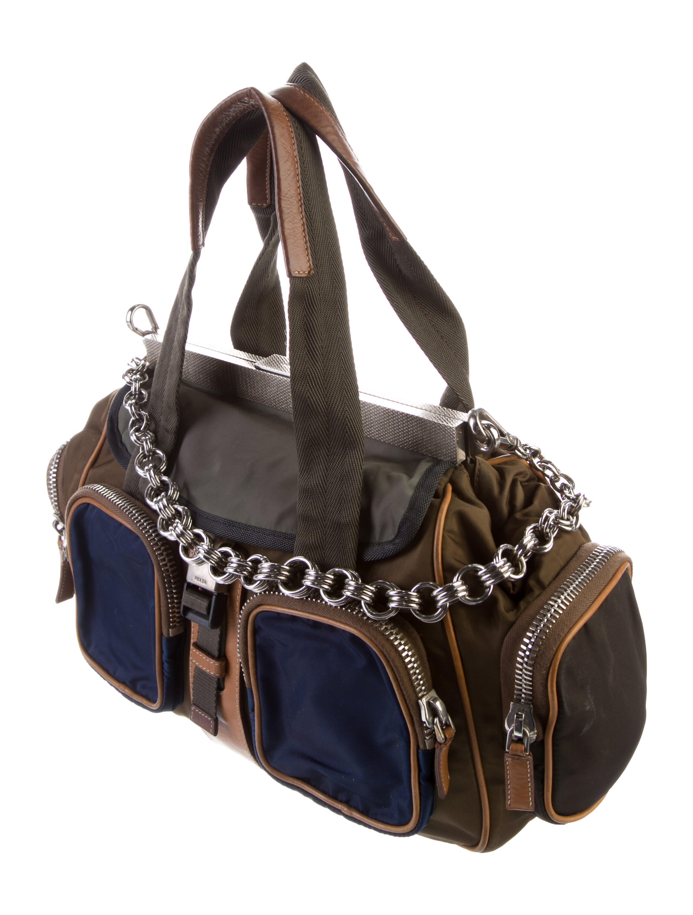 Prada Tessuto Active Frame Bag - Neutrals Handle Bags, Handbags