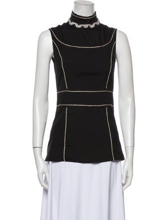 Prada Turtleneck Sleeveless Blouse
