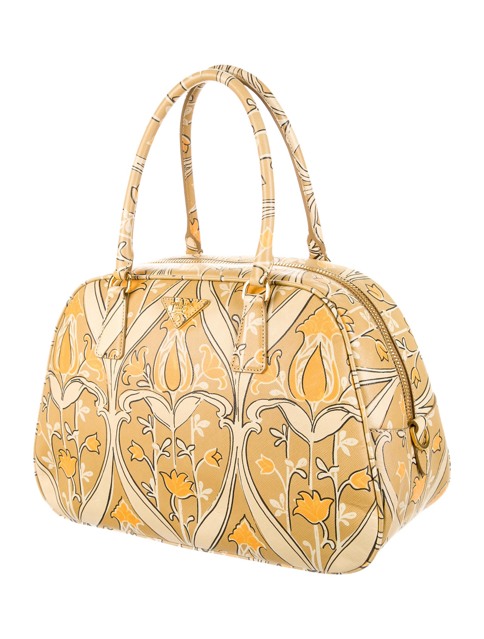 Prada Tulip Bowler Bag Handbags PRA61138 The RealReal