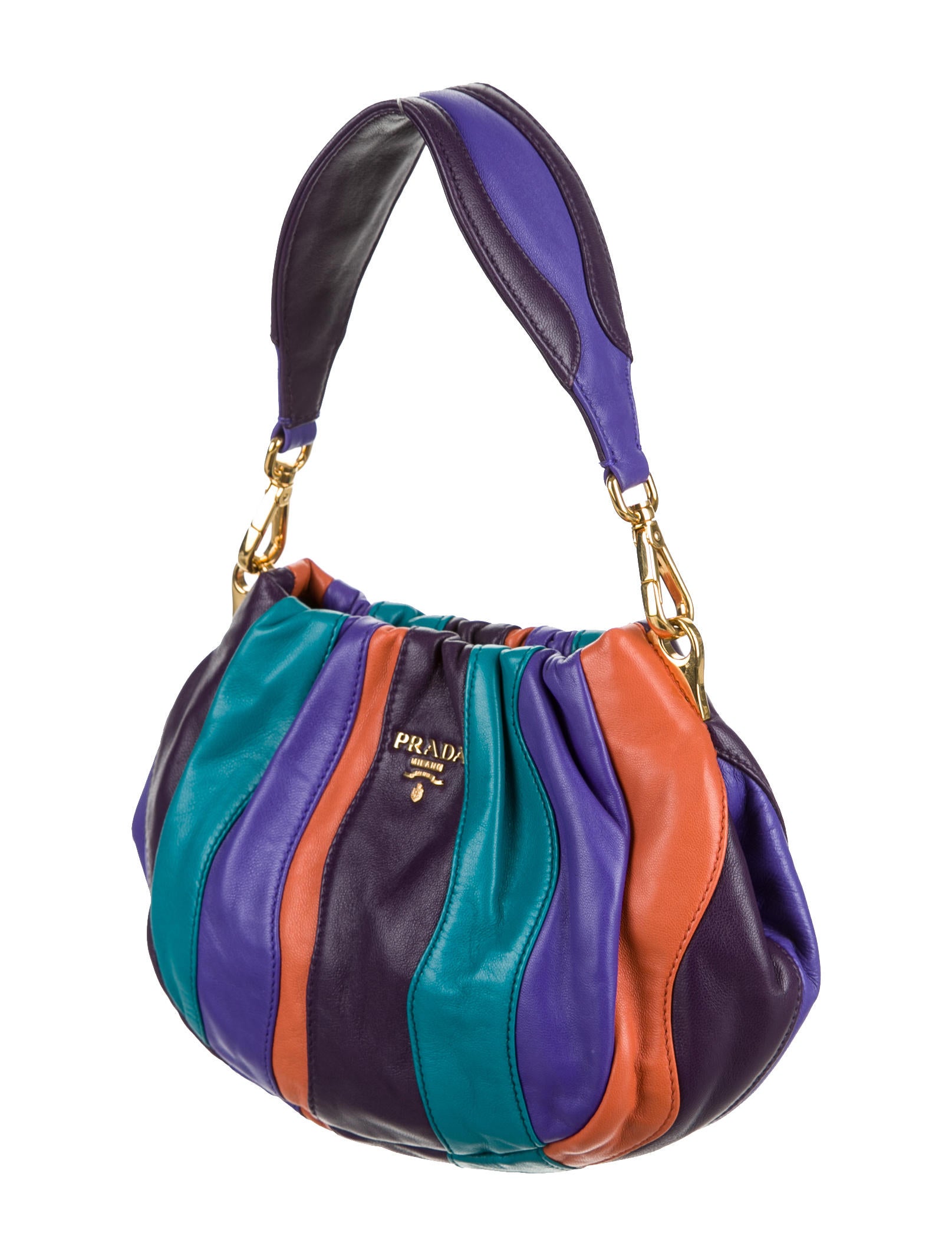 PRADA バッグ Prada Nappa Waves Crossbody Bag - Purple Crossbody Bags, Handbags