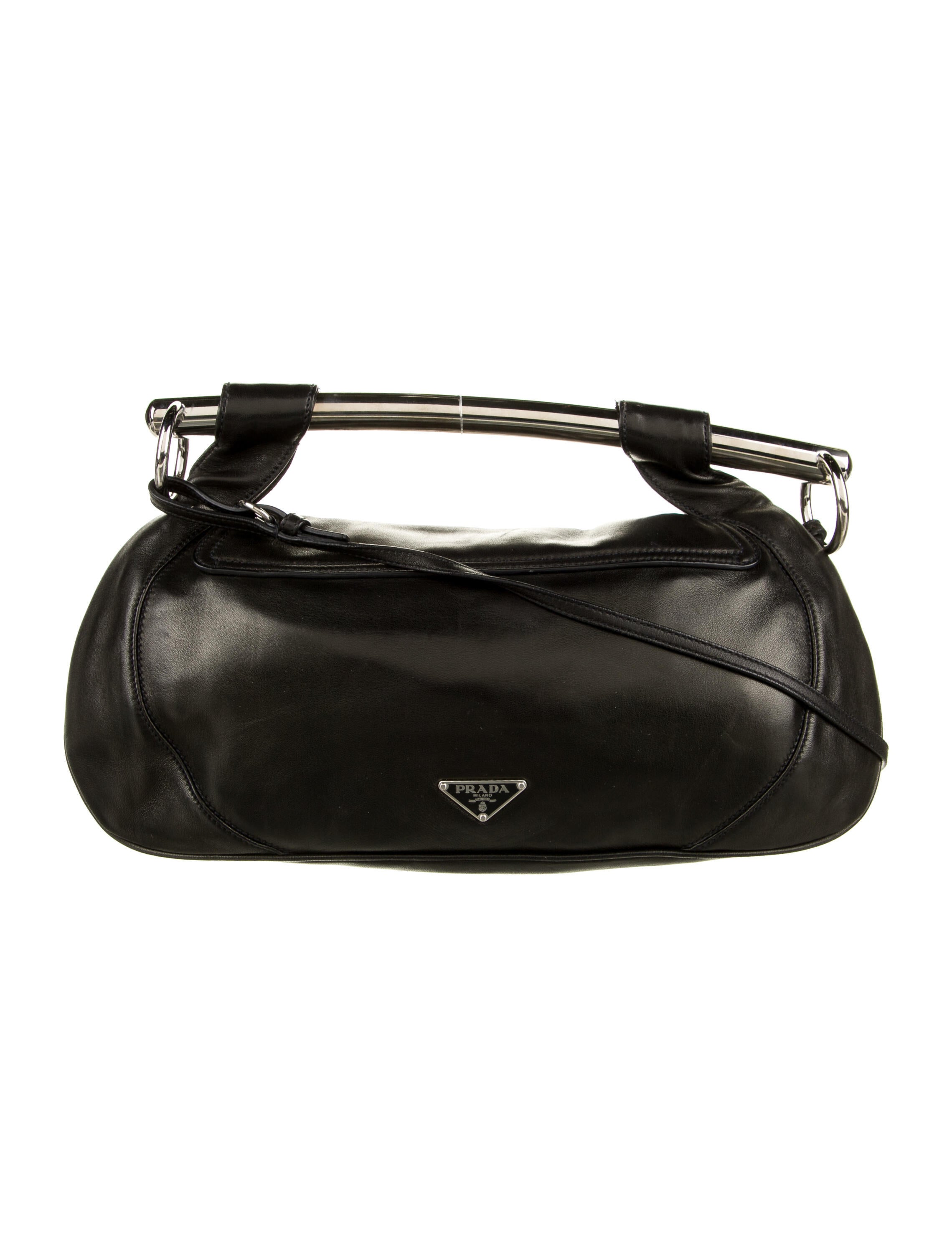 Prada Nappa Bar Handle Bag - Brown Handle Bags, Handbags