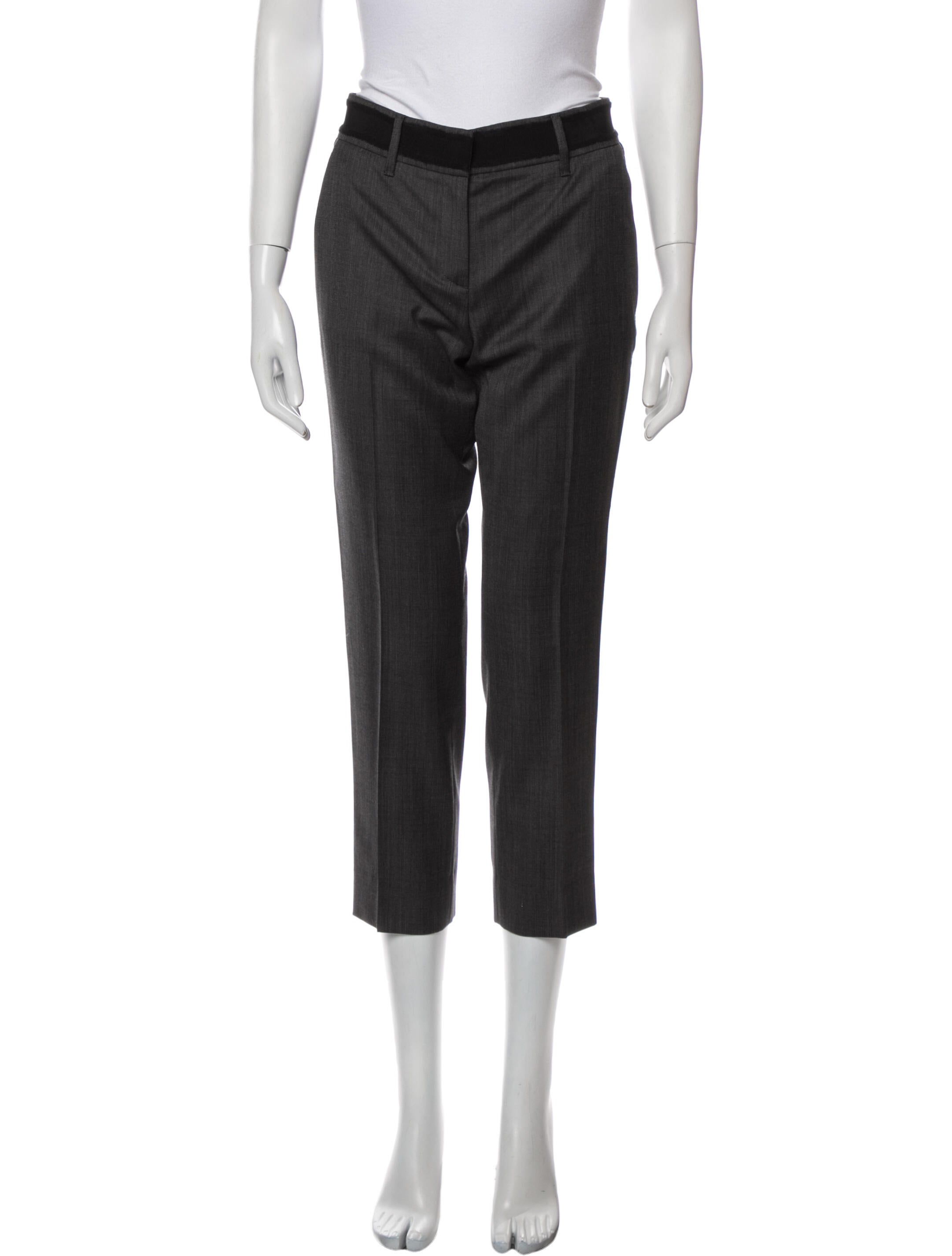 Prada Virgin Wool Straight Leg Pants