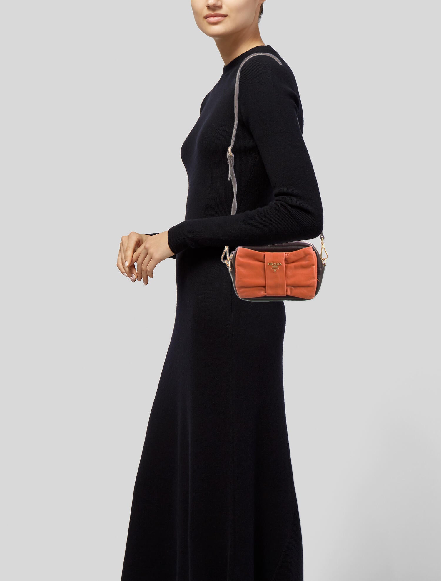 Prada 2007 Bow Camera Crossbody - Black Crossbody Bags, Handbags