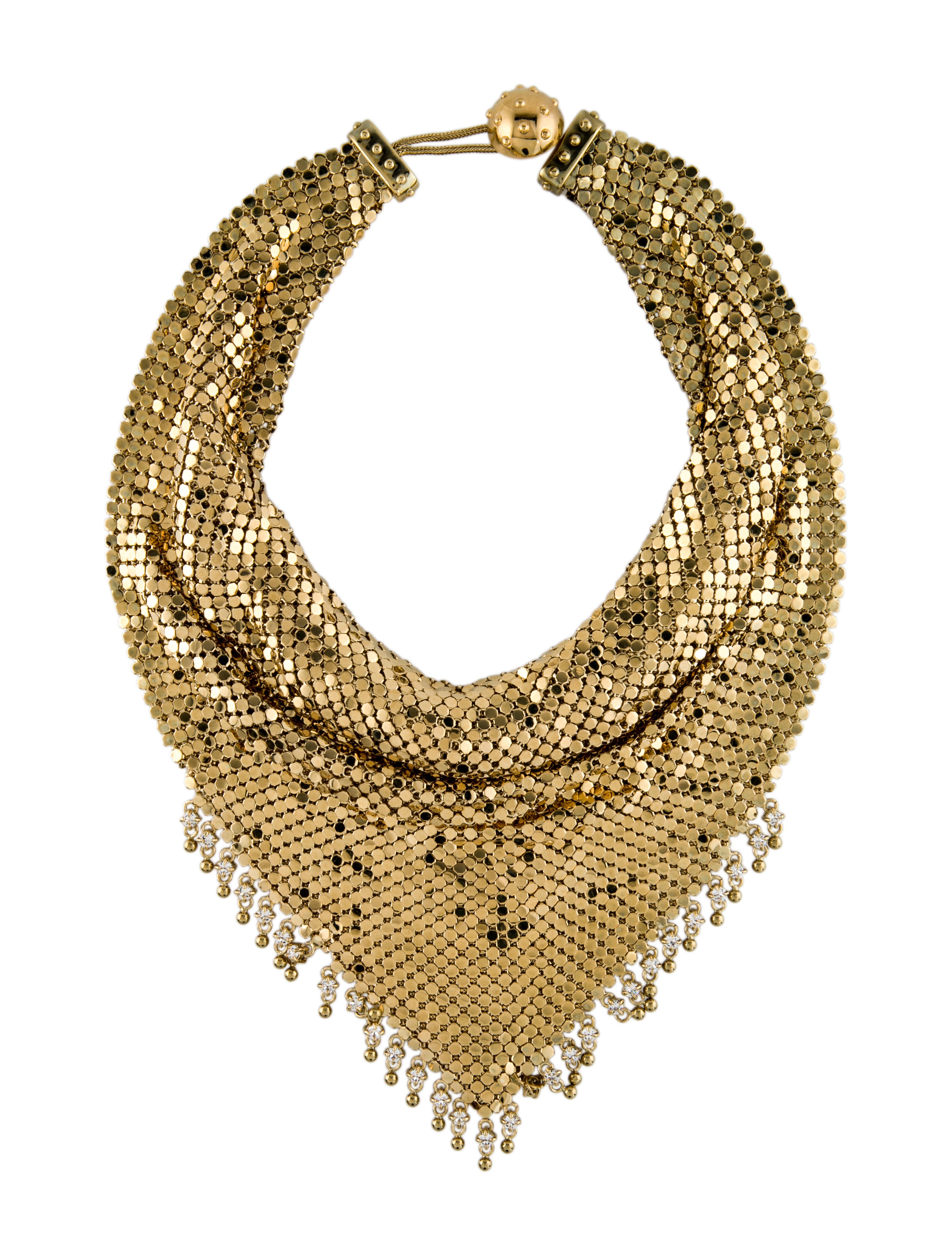 Prada Crystal Glomesh Bandana Choker Necklace