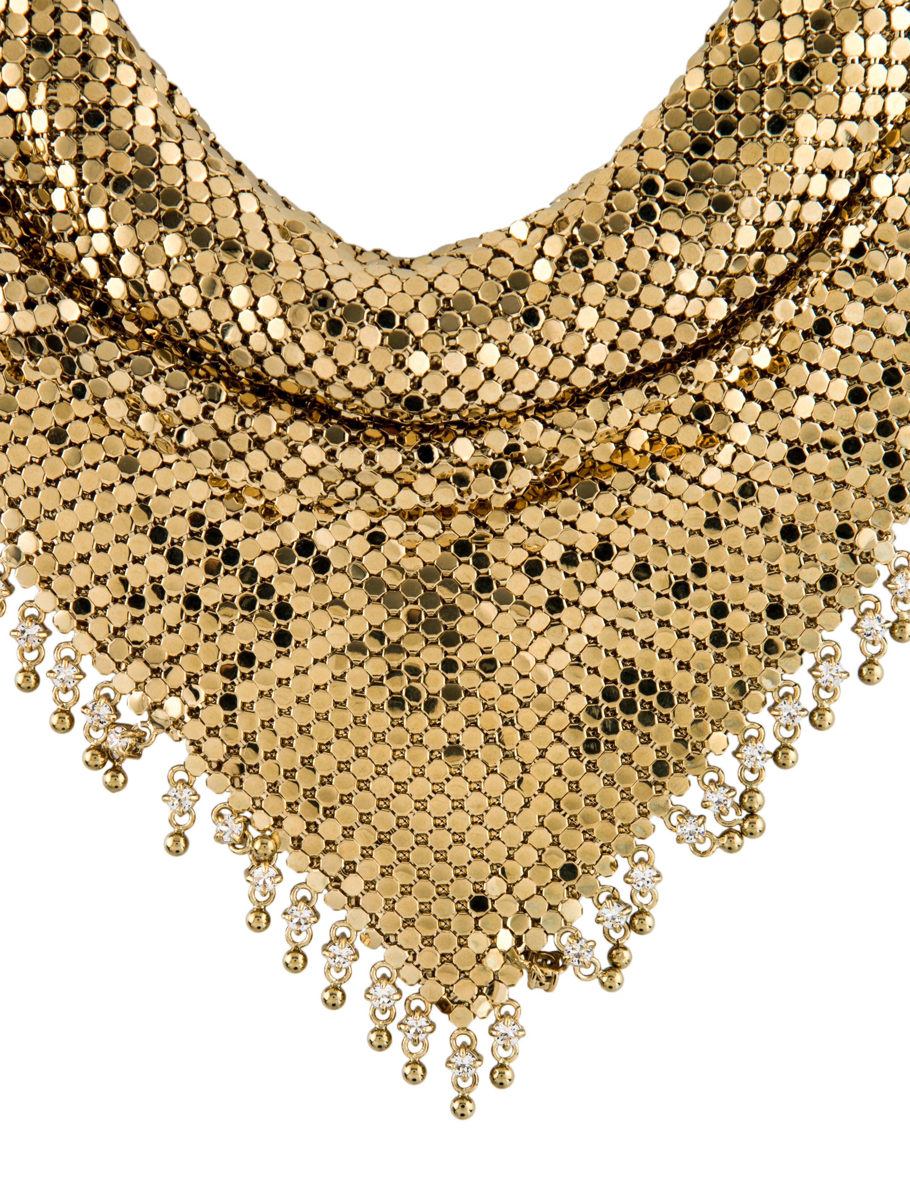 Prada Crystal Glomesh Bandana Choker Necklace