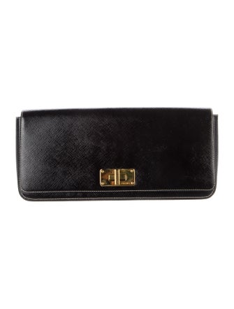 Prada Saffiano Vernice Clutch