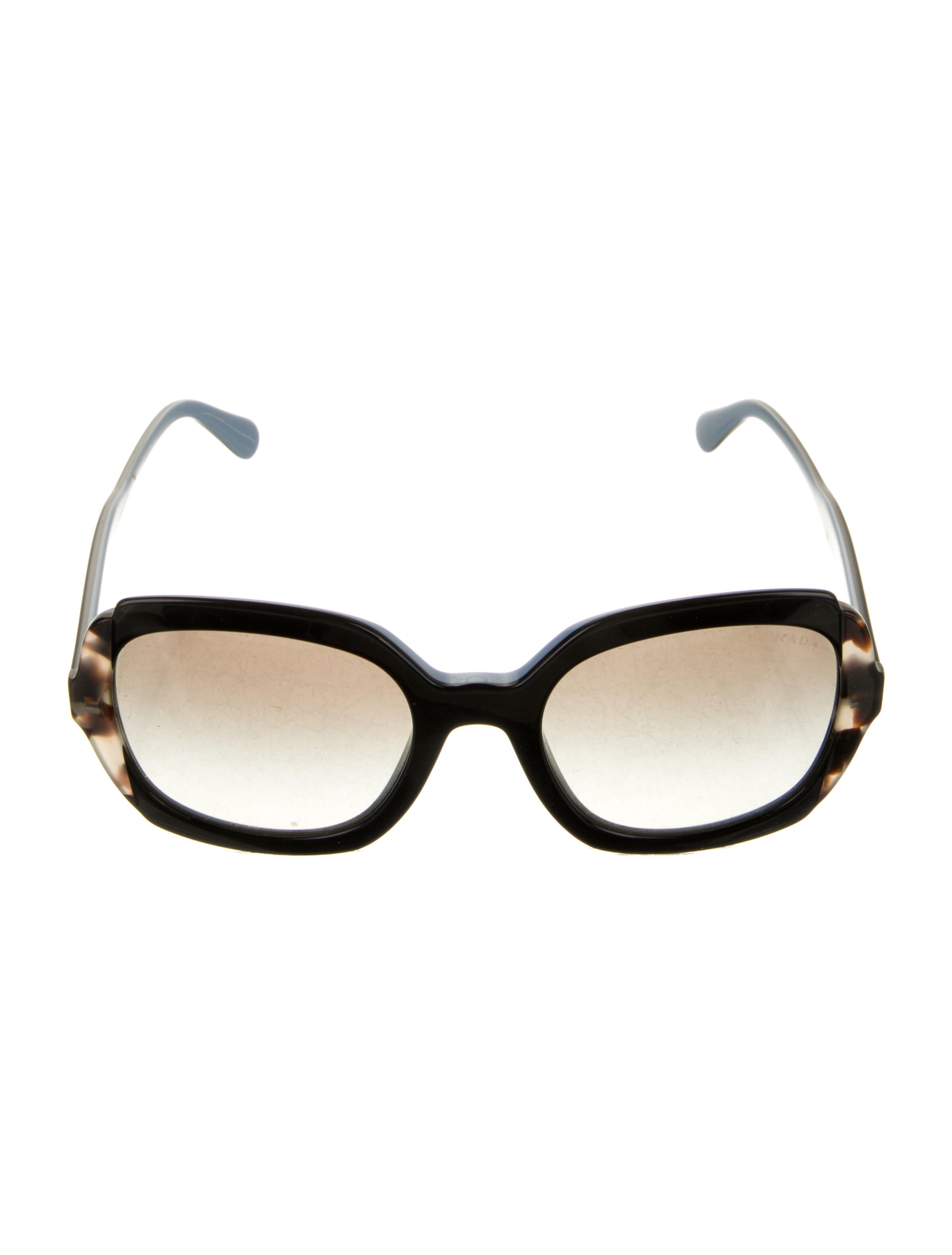 Prada Square Gradient Sunglasses Black Sunglasses, Accessories