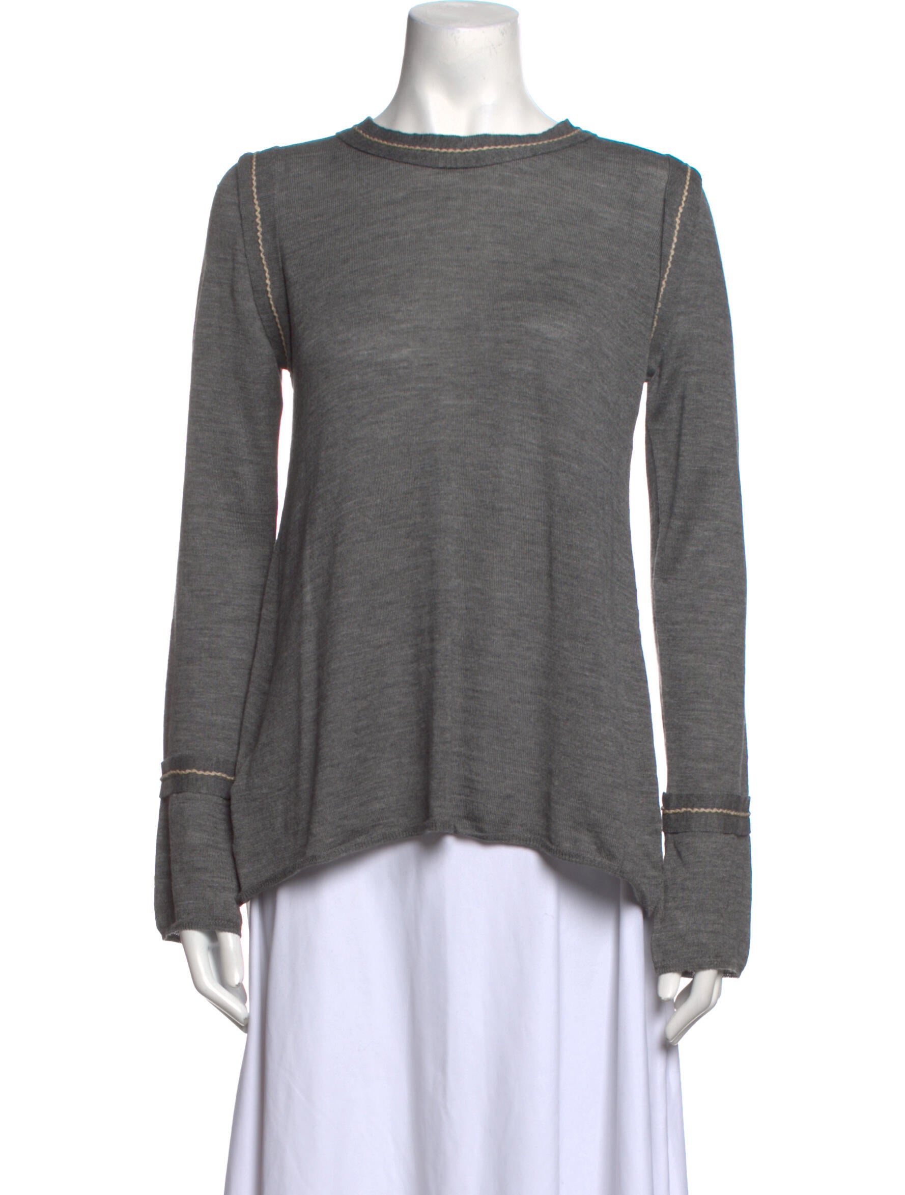 Prada Bateau Neckline Sweater - Grey Knitwear, Clothing - PRA737791 ...