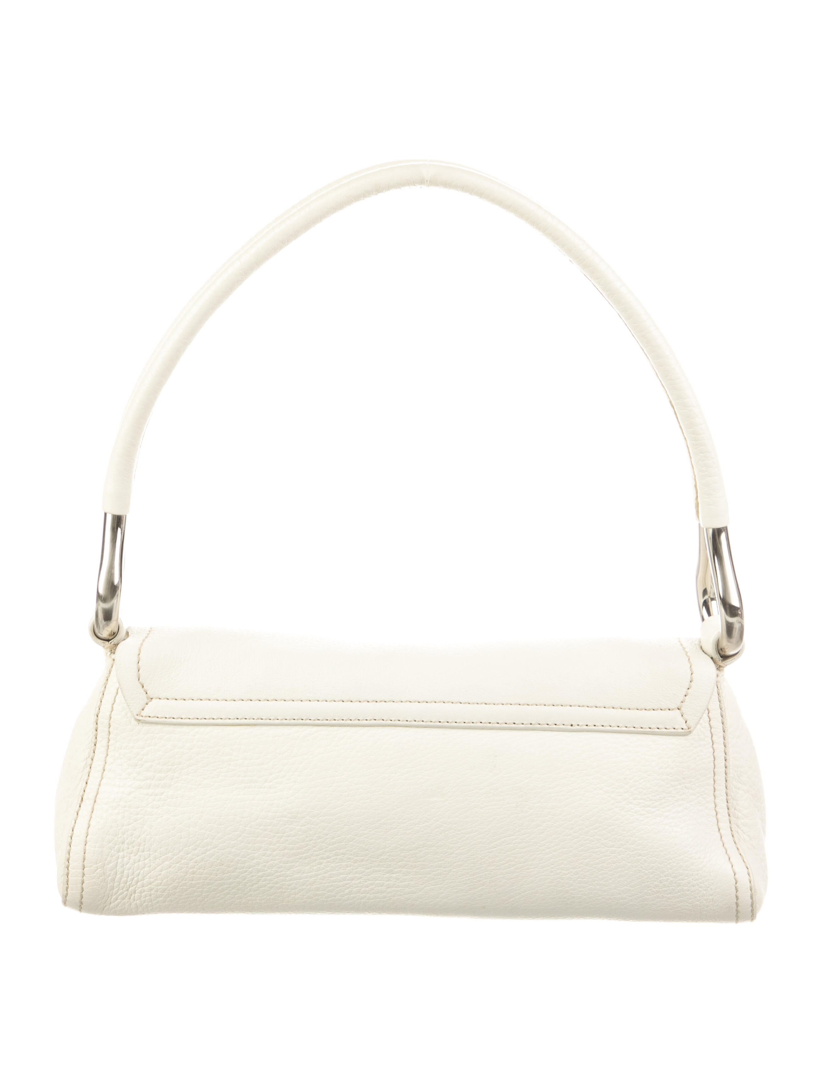 Prada Vitello Daino Swing Bag - White Shoulder Bags, Handbags