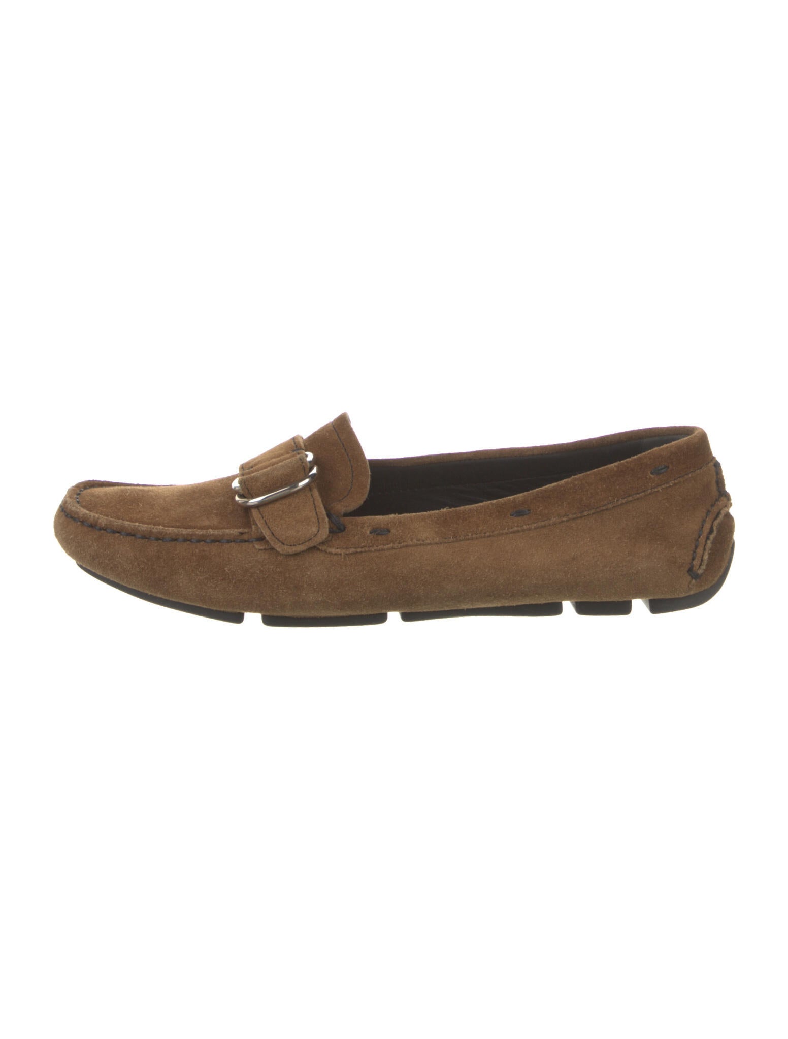 Prada Neutrals Suede Loafers 6